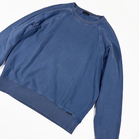 TOM FORD Men's Knit Sweatshirt Blue Size 52 Cotton - Picture 3 of 8